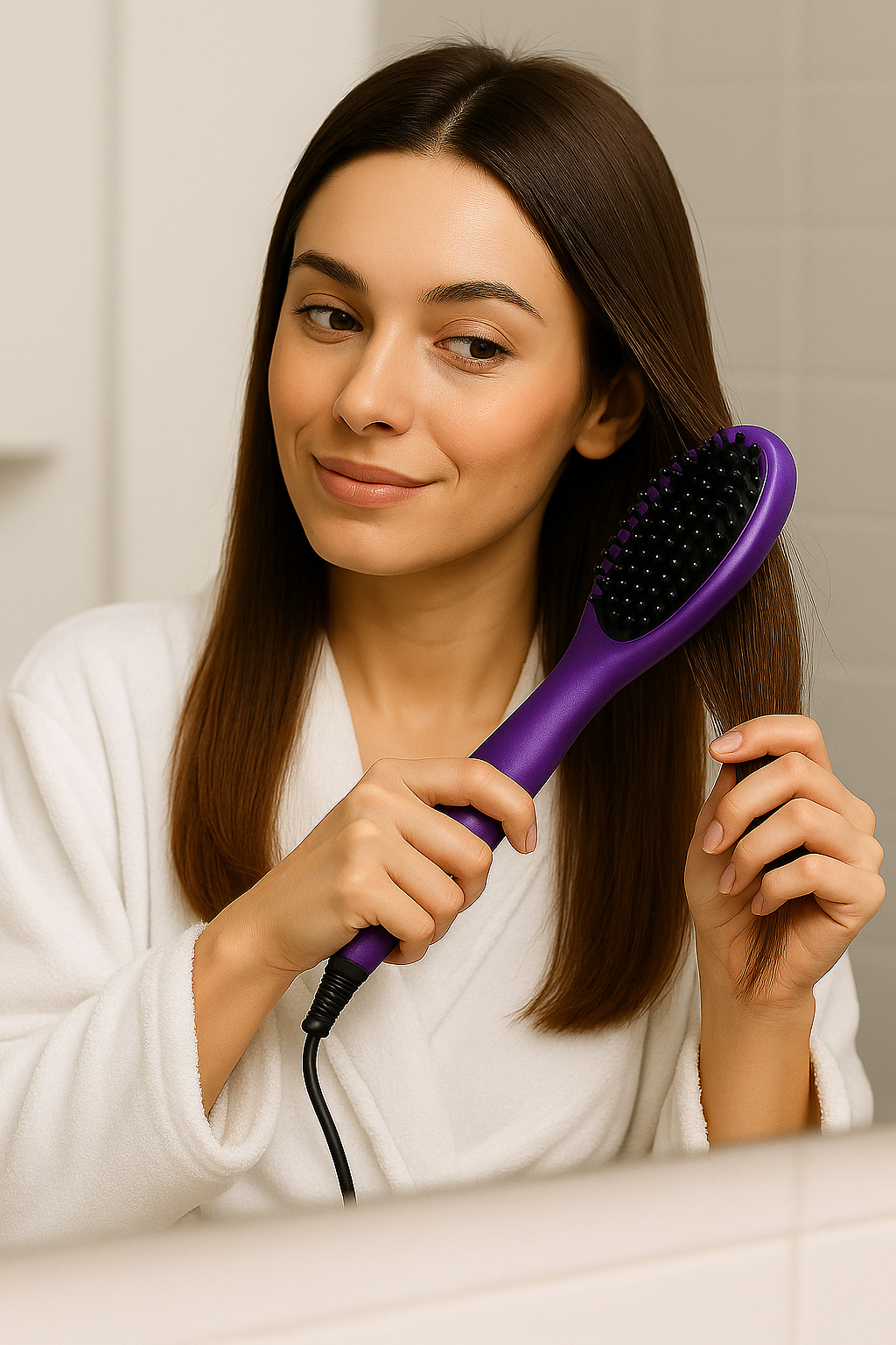 Brosse Lissante Ionique – Lissage rapide, doux et sans frisottis