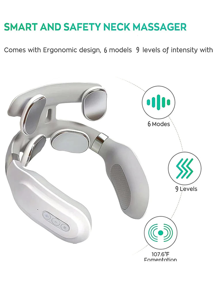 💆‍♀️ Masseur Cervical Intelligent – Soulagez les tensions, détendez votre cou et votre esprit