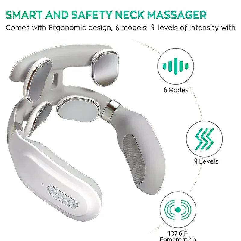 💆‍♀️ Masseur Cervical Intelligent – Soulagez les tensions, détendez votre cou et votre esprit